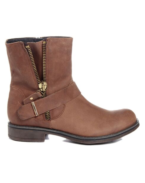 Boots en Cuir Elisabeth marron