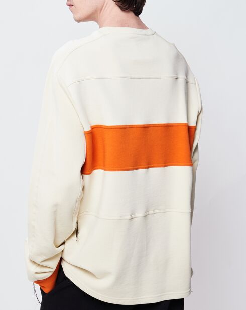 Sweatshirt Miles ecru/orange