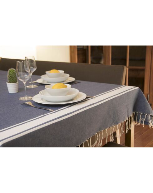 Mantel St Tropez XXL azul/blanco