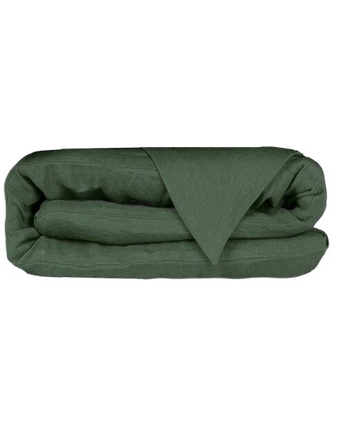 Housse de couette 100% Lin lavé Hortense vert sauge