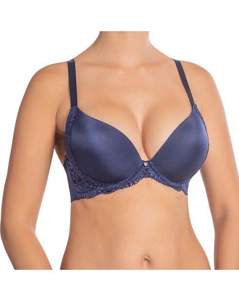 Viktoria marineblauwe voorgevormde push-up bh