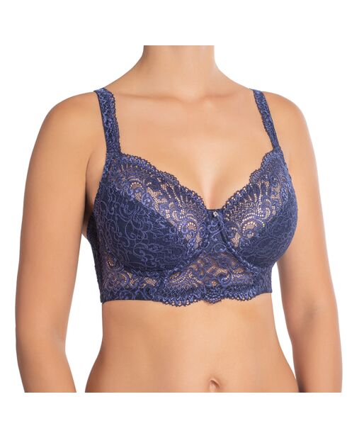 Soutien-gorge bustier Viktoria bleu marine