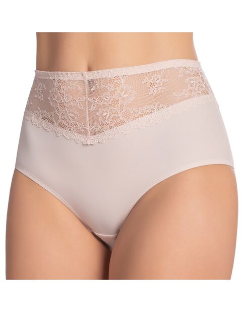 Mutandine a vita alta beige Valens