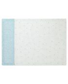 Torchon Floral Dotted Flowe bleu - 70x50 cm