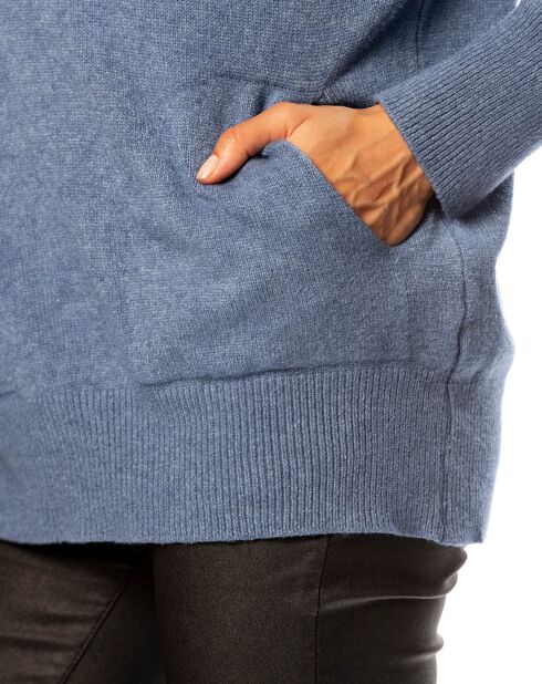 Pull Emmy en Maille mélangée bleu