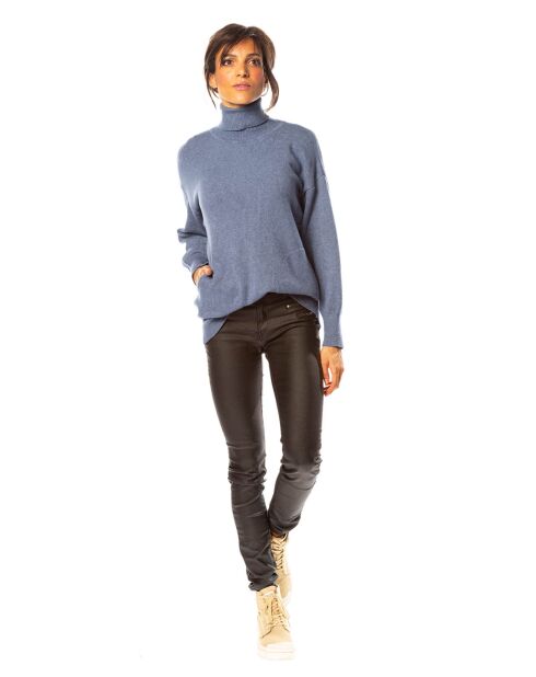 Pull Emmy en Maille mélangée bleu