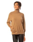 Pull Emmy en Maille mélangée camel