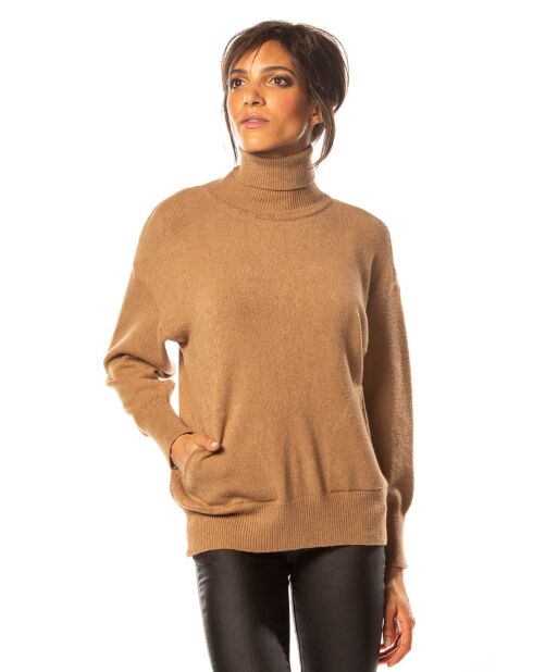 Pull Emmy en Maille mélangée camel