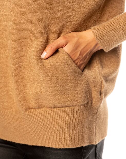 Pull Emmy en Maille mélangée camel
