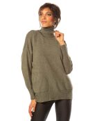 Pull Emmy en Maille mélangée kaki