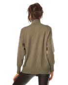 Pull Emmy en Maille mélangée kaki
