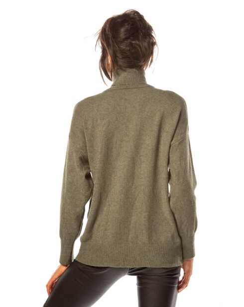 Pull Emmy en Maille mélangée kaki
