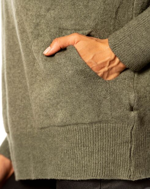 Pull Emmy en Maille mélangée kaki