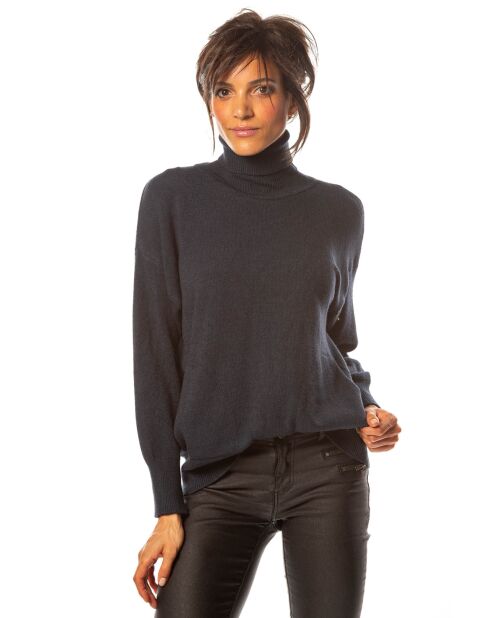 Pull Emmy en Maille mélangée marine