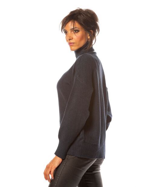 Pull Emmy en Maille mélangée marine