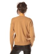 Gilet Kimi en Maille mélangée camel