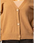 Gilet Kimi en Maille mélangée camel