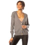 Gilet Kimi en Maille mélangée gris