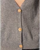 Gilet Kimi en Maille mélangée gris