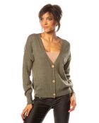 Gilet Kimi en Maille mélangée kaki