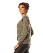 Gilet Kimi en Maille mélangée kaki