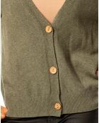 Gilet Kimi en Maille mélangée kaki