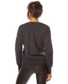 Gilet Kimi en Maille mélangée marine