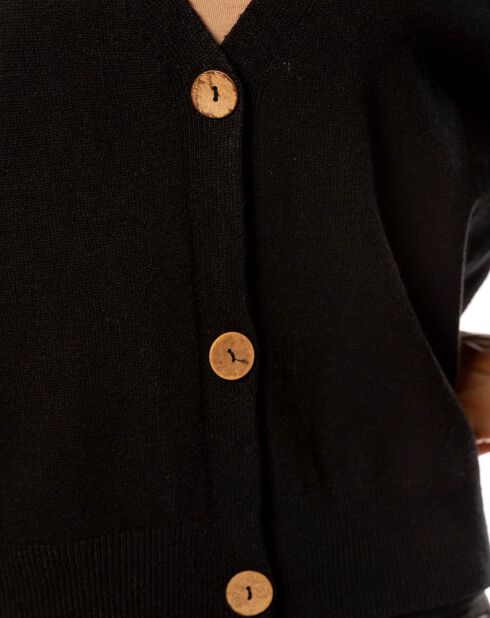 Gilet Kimi en Maille mélangée noir