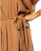Robe Romy en Maille mélangée camel