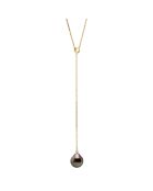 Collier Lasso en Or jaune & Perle de Tahiti poire