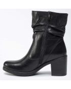 Boots en Cuir Lambada noires - Talon 6 cm