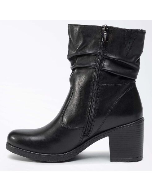 Boots en Cuir Lambada noires - Talon 6 cm