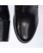 Boots en Cuir Lambada noires - Talon 6 cm
