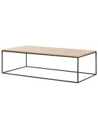 Table basse Kafibor beige/noir - 100x50x30 cm