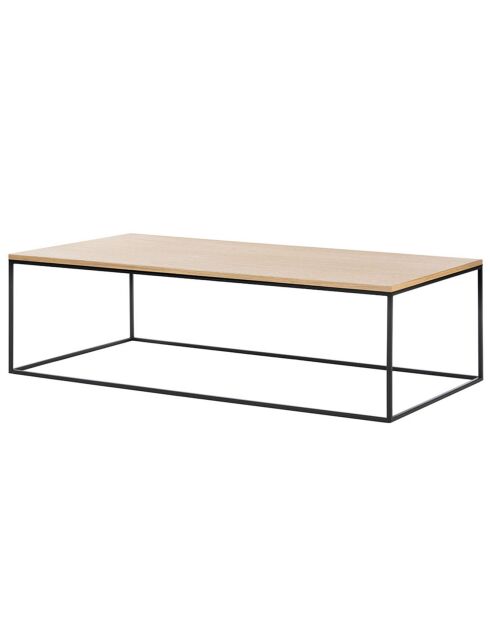 Table basse Kafibor beige/noir - 100x50x30 cm