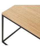 Table basse Kafibor beige/noir - 100x50x30 cm