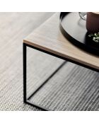 Table basse Kafibor beige/noir - 100x50x30 cm