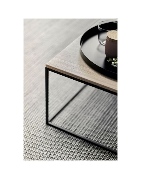 Table basse Kafibor beige/noir - 100x50x30 cm