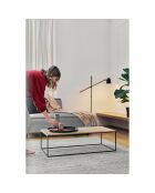 Table basse Kafibor beige/noir - 100x50x30 cm