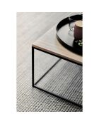 Table basse Kafibor beige/noir - 100x50x30 cm
