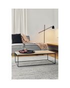 Table basse Kafibor beige/noir - 100x50x30 cm