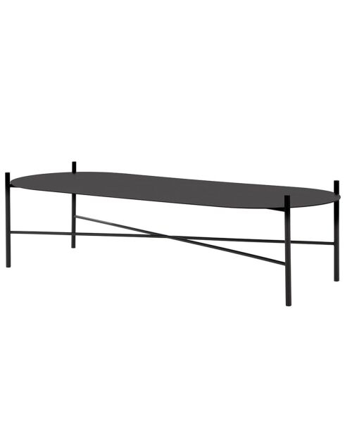 Schwarzer Couchtisch Toglan - 115x50x30 cm