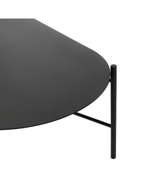 Schwarzer Couchtisch Toglan - 115x50x30 cm