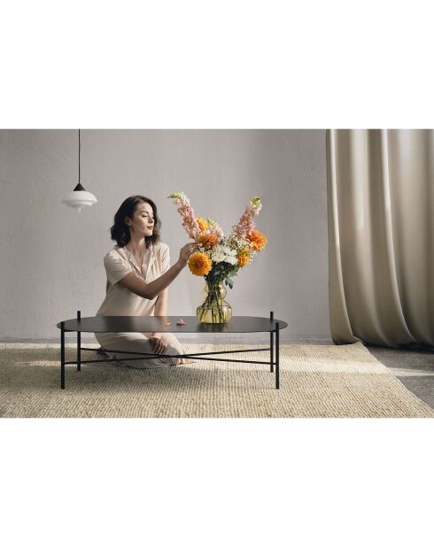 Schwarzer Couchtisch Toglan - 115x50x30 cm