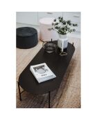 Schwarzer Couchtisch Toglan - 115x50x30 cm