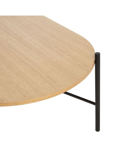 Table basse Toglan beige/noir - 115x50x30 cm