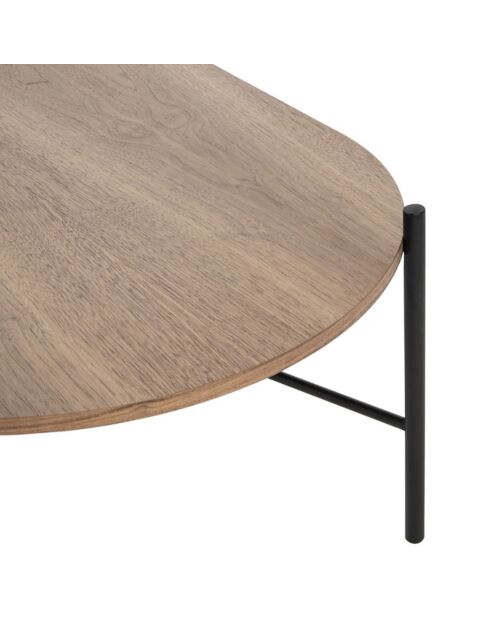 Table basse Toglan beige/noir - 115x50x30 cm