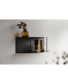 Etagère courte Lina noire - 60x20x20 cm