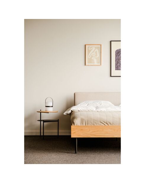 Tu nachtkastje beige/zwart - D.40x50 cm