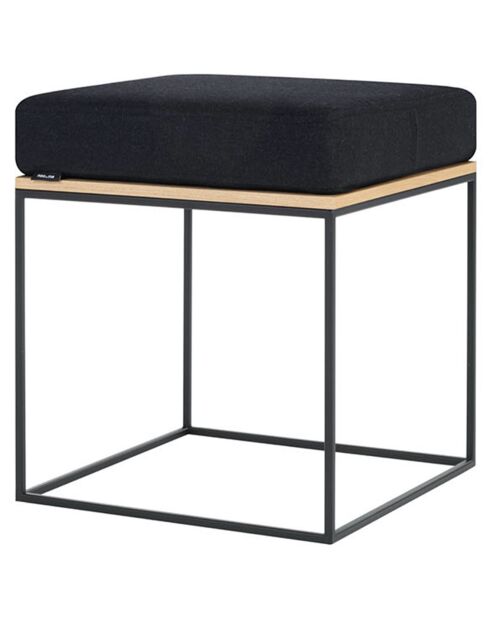 Puf negro Feo - 40x40x32 cm
